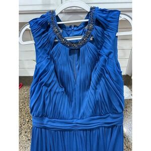adrianna papell blue evening gown 8